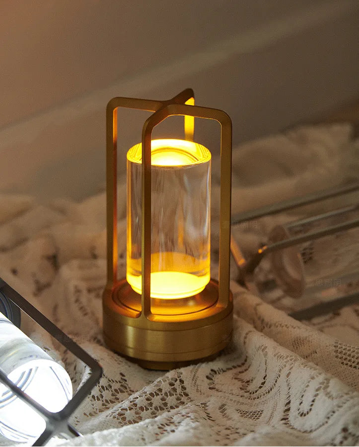 Gold Nordic cordless table lamp