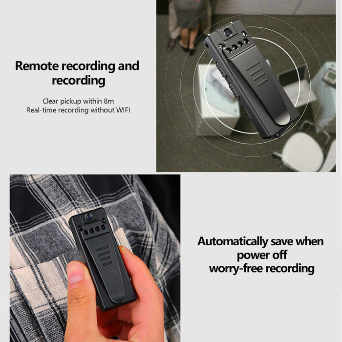 Z8 Mini HD Camera - 1080P Back Clip Night Vision Micro USB Camera, Small and Portable - Ideal for Discreet Surveillance and Recording