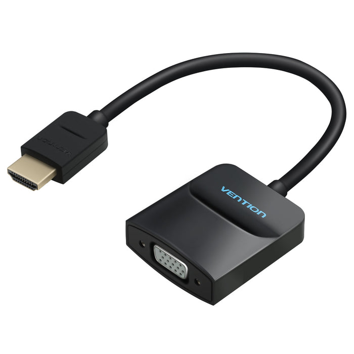 Vention HDMI to VGA Converter - White 0.15m Cable with 3.5mm Audio Cable - Ideal for Video and Audio Connections