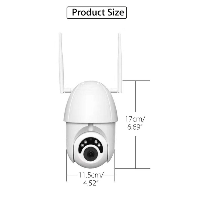 Outdoor PTZ Speed Dome IP Camera - 1080P HD, Pan Tilt, IR WiFi, Night Vision, Waterproof - Ideal for Home Security and Surveillance