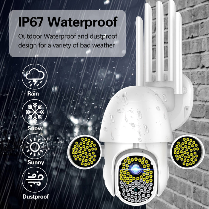 Guudgo 172 LED 1080P 2MP IP Camera - Outdoor Speed Dome, Wireless Wifi, IP66 Waterproof, 360° Pan Tilt Zoom, IR Network - Ideal for CCTV Surveillance Security Enhancement