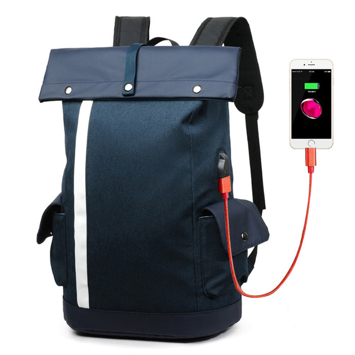 Laptop Bag Multifunction - USB Charging Port, School & Travel Backpack, Water Resistant Nylon - Casual Daypack for Students & Commuters