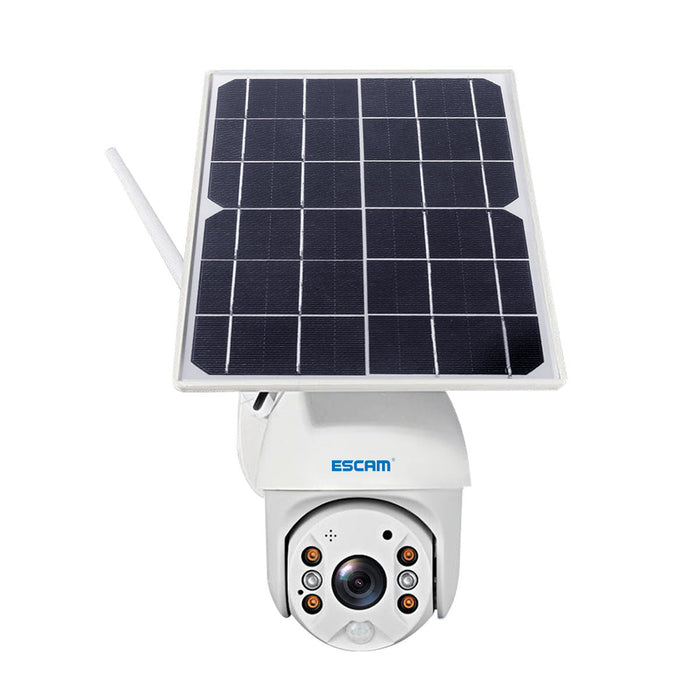 ESCAM QF280 - 1080P Cloud Storage Solar Powered WiFi PT Camera with PIR Alarm & Full Color Night Vision - IP66 Waterproof Two Way Audio for Outdoor Security