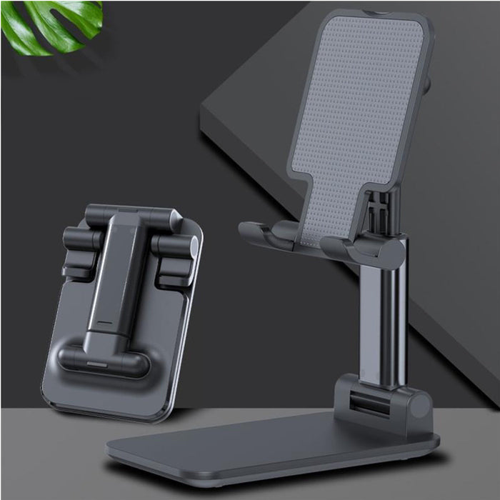 CCT4 Universal Folding Telescopic Stand - Desktop Mobile Phone and Tablet Holder for iPad Air, iPhone 12 XS 11 Pro, POCO X3 NFC - Ideal for Hands-Free Viewing and Video Calls