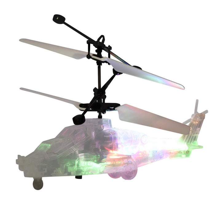 Smart Levitation RC Helicopter - Gesture Sensing, LED Light, Altitude Hold, Transparent Design - Perfect Kids Toy