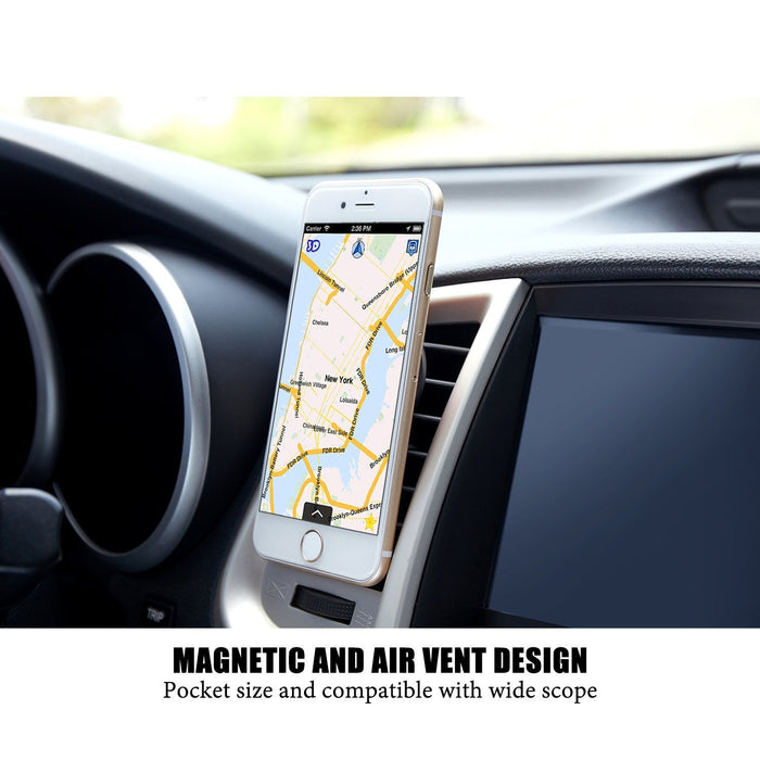 LENTION A500 - Magnetic Car Air Vent Phone Holder Mount Bracket with 360° Rotation - Designed for iPhone 13, 12, POCO X3, F3 Usage