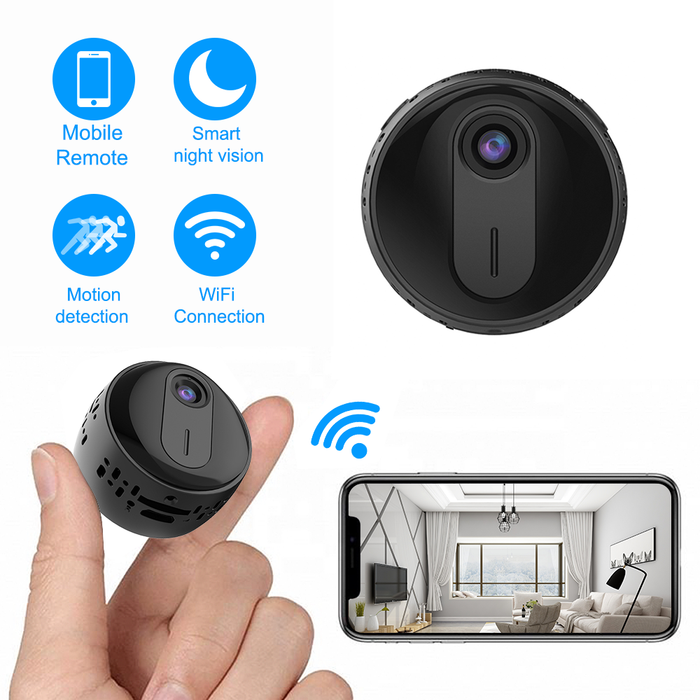 V380 HD 1080P WiFi Mini Camera - Low Power, Infrared Night Vision, Two-Way Voice, Motion Sensor Detection - Ideal for Home Security Monitoring