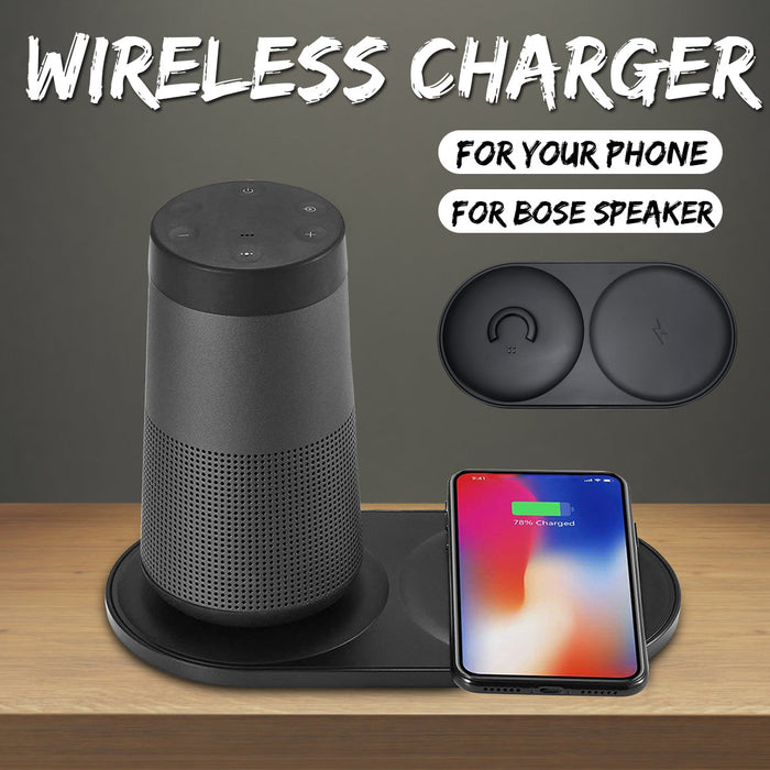 Wireless Charging Speaker Base - 2 in 1 Charger Pad for SoundLink Revolve, Mobile Phone Compatible - Perfect for Seamless Listening and Charging Experience