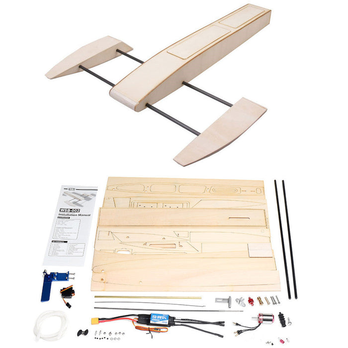 B061 B068 Wooden DIY RC Speed Boat Kit - Sponson Outrigger Shrimp Model Design - Ideal for Hobbyists and Model Enthusiasts