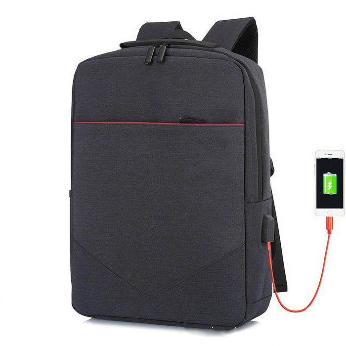 FLAMEHORSE Laptop Bag Backpack - Pure Color Business Casual, USB Charging, Travel Shoulder Bag - For Professionals and Commuters on the Go