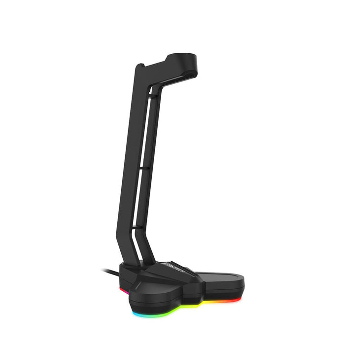 FANTECH AC3001S - RGB Light-emitting Headphone Stand, Headset Hook Display Rack & Storage Tools with Anti-Slip Aggravating Base - Perfect for Gamers & Organizing Workspace