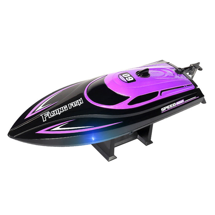 HXJRC HJ812 - 2.4G 4CH High-Speed RC Boat with LED Lights, Waterproof 25km/h Electric Racing Speedboat - Perfect for Lakes, Pools, and Remote Control Toy Enthusiasts