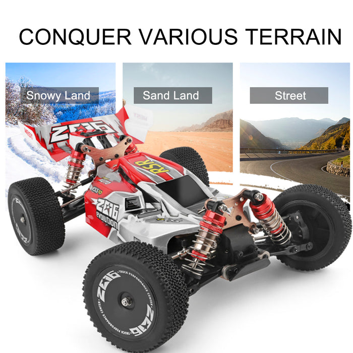 Wltoys 144001 1/14 2.4G 4WD High Speed Racing RC Car Vehicle Models 60km/h Two Battery 7.4V 2600mAh