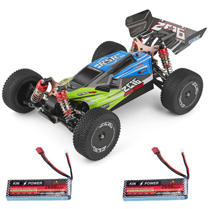 Wltoys 144001 1/14 2.4G 4WD High Speed Racing RC Car Vehicle Models 60km/h Two Battery 7.4V 2600mAh