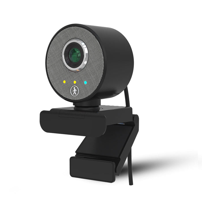 1080P Webcam - 360° Panoramic USB Computer Camera with Stereo Microphone for Desktop Laptop - Perfect for Live Streaming, Video Chatting, Online Classes, and Teleconferencing