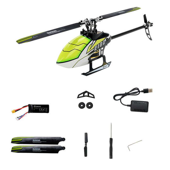 Eachine E180 V2 - 6CH 3D6G System, Dual Brushless Direct Drive Motor, Flybarless RC Helicopter BNF (FUTABA S-FHSS Compatible) - Perfect for Enthusiasts and 3D Pilots