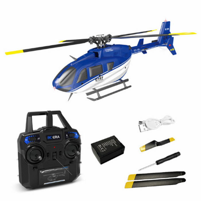 ERA C187 RC Helicopter - 2.4G 4CH 6-Axis Gyro with Optical Flow Localization & Altitude Hold - RTF Flybarless Scale for Beginners & Advanced Flyers