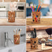 Bamboo Toothbrush Holder Cup – Ventilated Drainage Toothbrush Drainer, Biodegradable 10cm