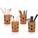 Bamboo Toothbrush Holder Cup – Ventilated Drainage Toothbrush Drainer, Biodegradable 10cm