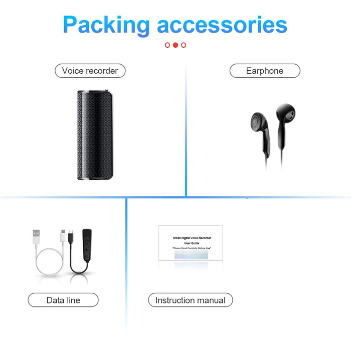 Mini Magnetic Voice Recorder Pen – 8/16/32GB, WAV & MP3, 48kHz HD Mic