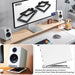 Desktop Speaker Stands — Carbon Steel 2‑Pack for Improved Stereo Sound & Shock Absorption