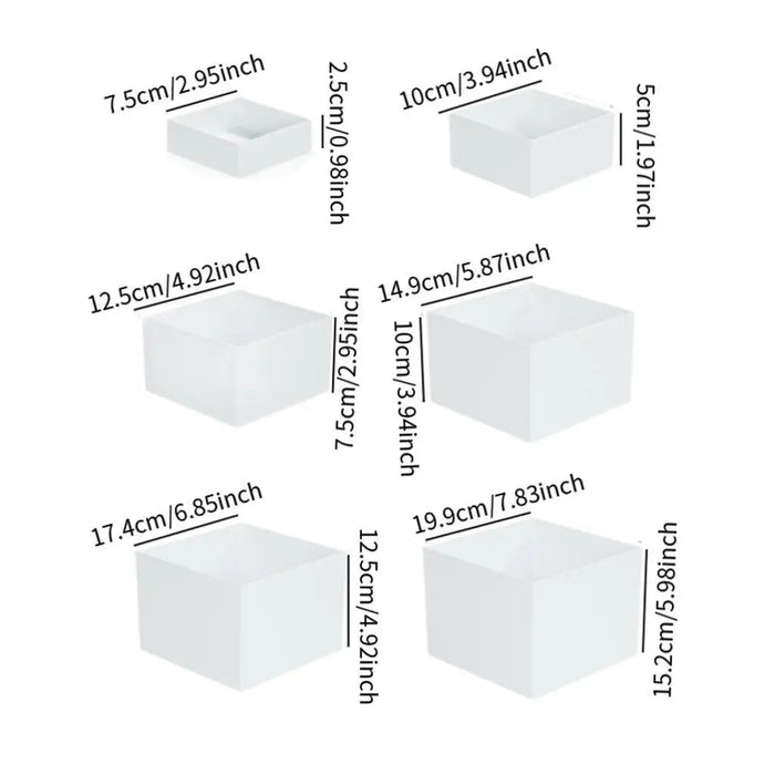 6‑piece Acrylic Buffet Risers — Stackable Hollow‑Bottom Displays for Cupcakes & Desserts