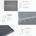 Silicone Kitchen Drain Mat — Non-Slip Heat-Resistant Drying Pad, Rectangle Trivet (Grey, S/M/L)