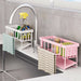 Kitchen Sink Organiser — Sponge Holder with Dishcloth Hanger and Adhesive Sticker