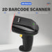 2D QR Code Scanner — 2.4GHz & Bluetooth V5.0 Wireless Barcode Reader