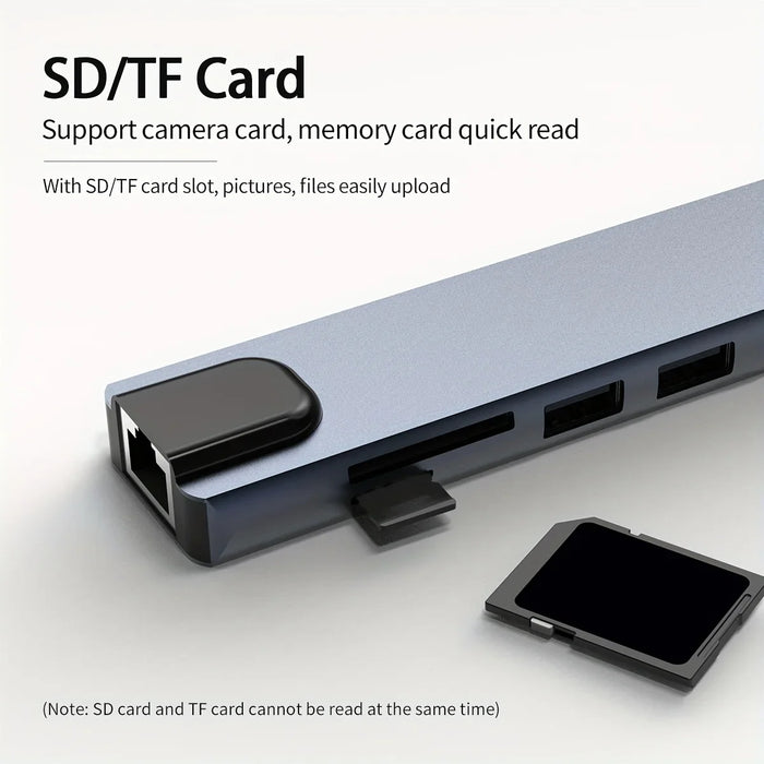 10-in-1 USB-C Hub – 4K@30Hz HDMI-Compatible Docking Station with PD 100W, RJ45 & USB 3.0