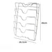 Five-Layer Wall-Mounted Pot Lid Rack — Iron Wire, Rust-Free, Silver