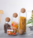 Hand‑blown Glass Storage Jars with Ball Cork Stopper — Transparent Kitchen Organiser for Tea, Spices & Nuts