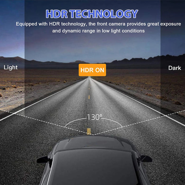 Dash Cam 1080p Full HD with IR Night Vision, 2-inch IPS Screen — 2- or 3-Camera DVR