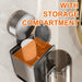 Suction-Cup Toothbrush Holder with Squeezer and Mouthwash Cup — Perforation-Free