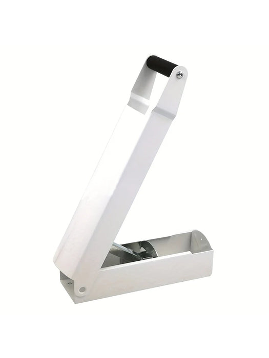 Wall-Mounted Can Crusher — Heavy-Duty White Metal Compactor