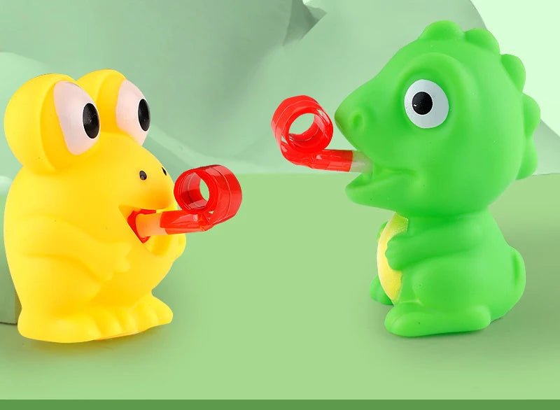 Kids' Pinch Fidget Toy – Frog or Dinosaur with Sticking Tongue, Stress Relief, 1pc (Random Colour)