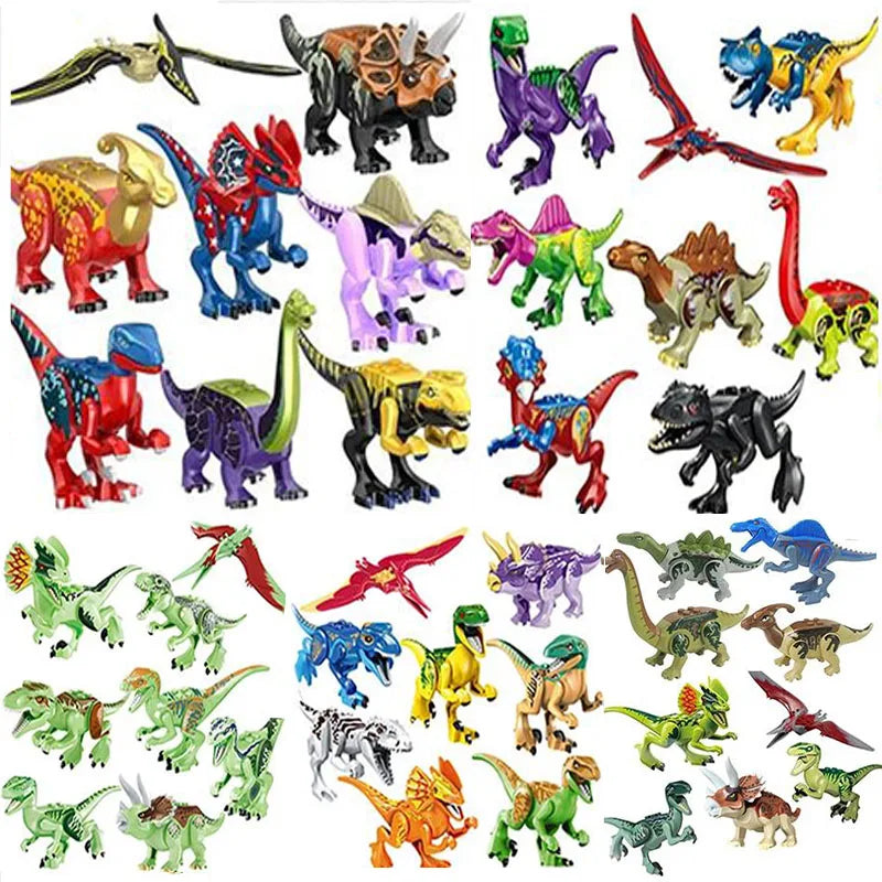 Tyrannosaurus Rex Building Block Figure — Jurassic Dinosaur Brick Toy (LEGO-compatible, 1pc)