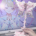 Pink Lace Angel Wings Headphone Stand — Kawaii Gaming Headset Holder