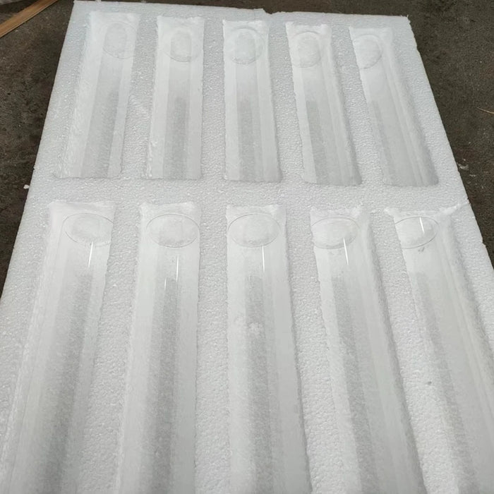 Pack of 10 Glass Candle Tubes 5 cm x 25 cm – Transparent Wedding Props