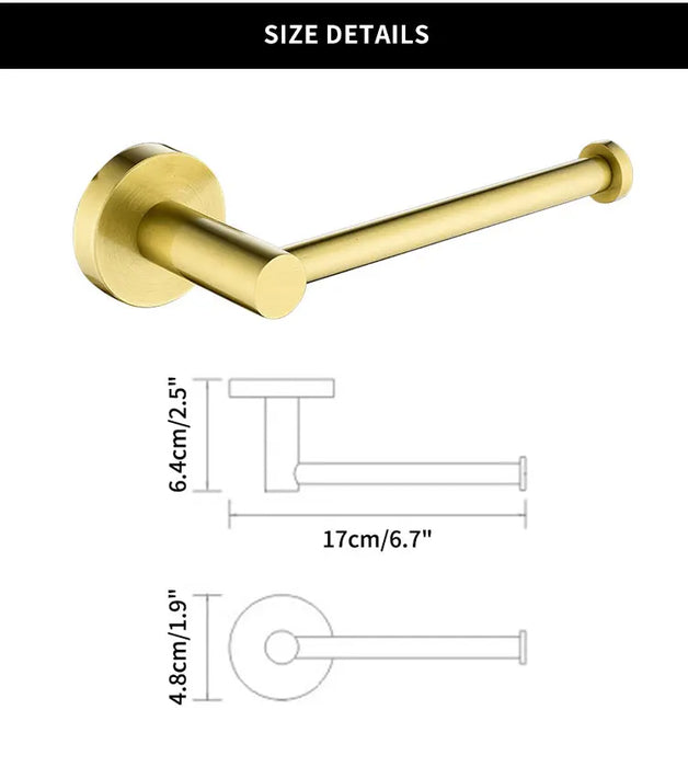 SUS304 Stainless Steel Wall-Mount Toilet Roll Holder — Multiple Finishes