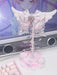 Pink Lace Angel Wings Headphone Stand — Kawaii Gaming Headset Holder