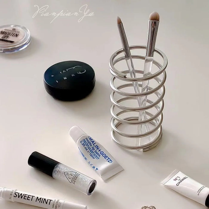 Stainless Steel Toothbrush & Makeup Brush Holder — 11 x 6.5 cm