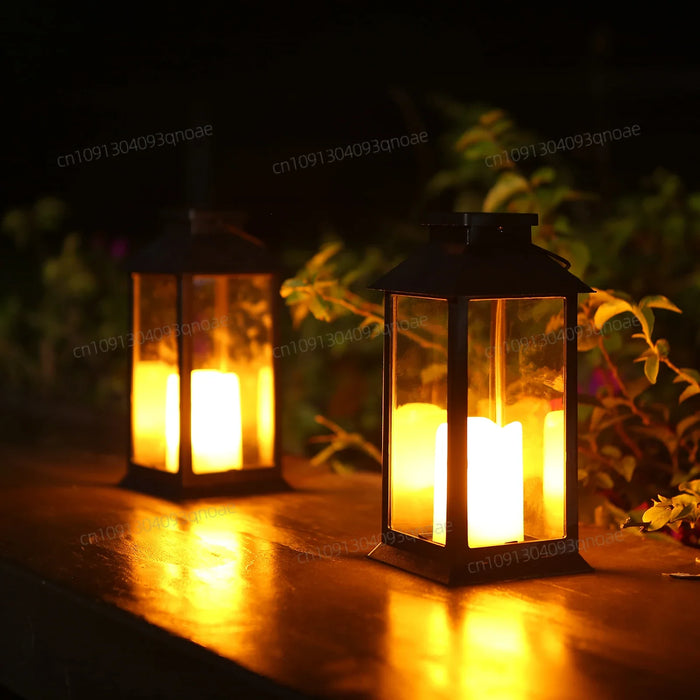 Neoglint Solar Lantern Lights Model - LED Flameless Candle Garden Decorative Lighting - Perfect for Outdoor Events, Backyard Parties and Tablescape Decorations