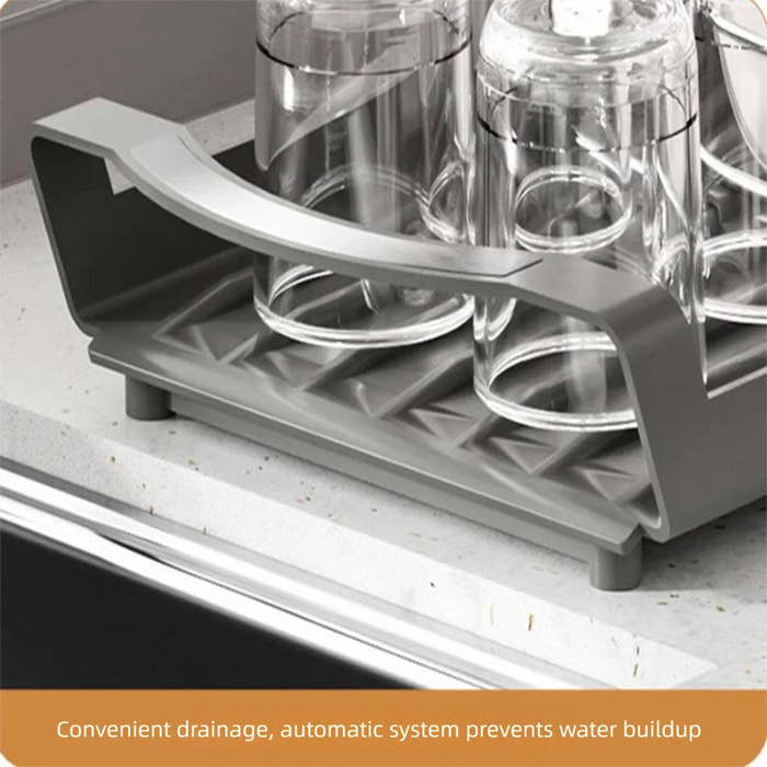 Extendable Dish Drying Rack — Space-saving Large Capacity Utensil & Dinnerware Organiser