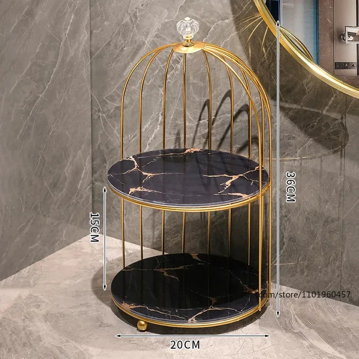 Metal Makeup Organiser – Multi-Shelf Cosmetic Storage for Vanity & Bathroom