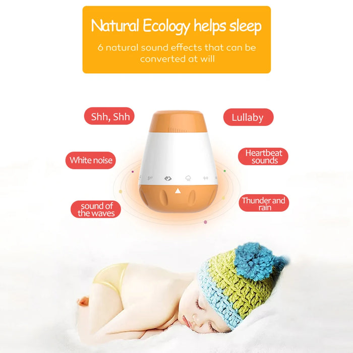 Smart Baby Sleep Soother — White Noise Sound Machine with 6 Soothing Sounds, Rechargeable