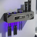 UV Sanitising Wall-Mounted Toothbrush Holder with Automatic Toothpaste Dispenser & USB Charging