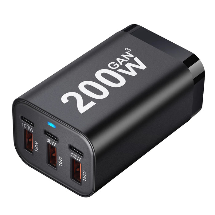 6-Port USB-C GaN Fast Charger – Up to 100W Single‑Port, PD & QC