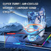 Air Compression RGB Laptop Cooling Pad - Triple-Fan USB Cooler for 12-17-inch Laptops