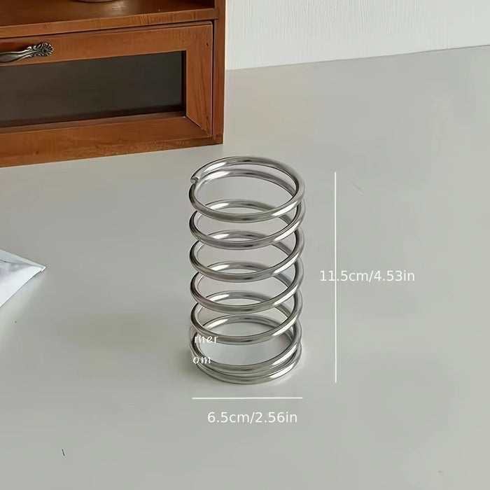 Stainless Steel Toothbrush & Makeup Brush Holder — 11 x 6.5 cm